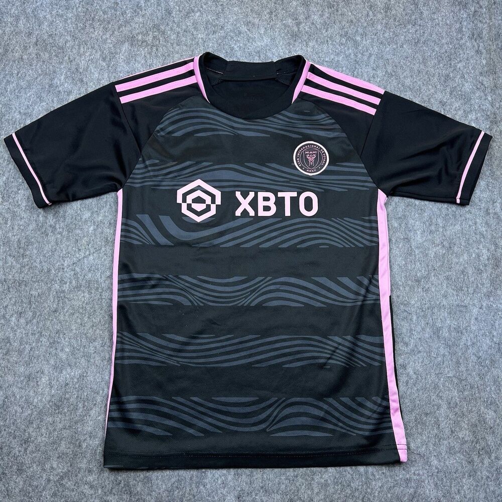 Inter Miami Boy's CF Messi #10 Soccer Jersey Black Pink XBT0 Youth Size Large
